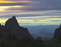 Sunset  through the Chisos Basin Window